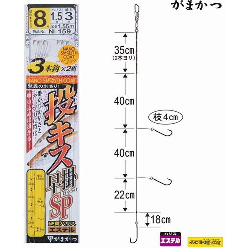 がまかつ 競技キス早掛sp5本仕掛 N 160 投げ釣り仕掛け 通販 Lineポイント最大0 5 Get Lineショッピング