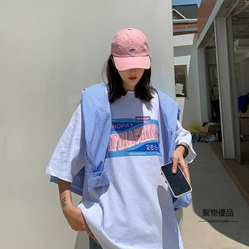 短袖T恤女夏季設計感小眾五分袖上衣原宿港風半袖【聚物優品】