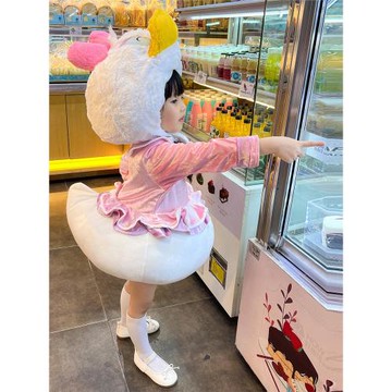 幼兒園圣誕人物唐老鴨cos演出服