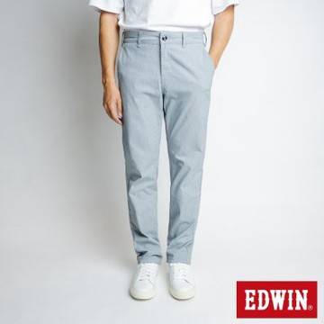 EDWIN 男裝 COOL FLEX 涼感商務休閒窄管直筒褲-銀灰色