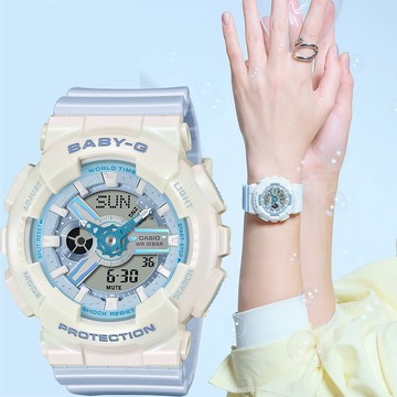 CASIO 卡西歐 Baby-G 夢幻柔和雙顯女錶 手錶 電子錶 學生錶 BA-110PD-2A