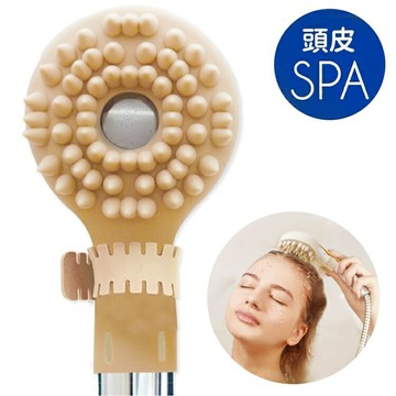 又敗家@日本Beauty World蓮蓬頭用SPA頭皮按摩梳SWP1201(60個水滴狀矽膠凸點;適直徑7~10cm蓮蓬頭)頭部紓壓花灑按摩梳 亦可淋浴用【全館299超取免運】【APP下單點數4倍送】