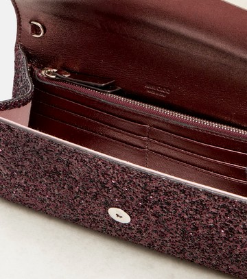Jimmy Choo Emmie glitter clutch