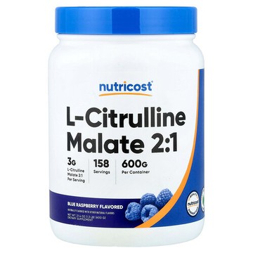 Nutricost, L-瓜氨酸蘋果酸鹽 2:1，藍樹莓，1.3 磅（600 克）