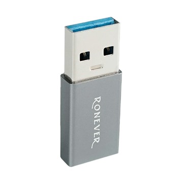 RONEVER Type-C to USB3.0轉接頭 PC-TU01 33 x 13 x 6mm  太空灰  1個  33mm