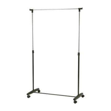 KI WISH 居家生活 單桿伸縮衣架  台灣製造  四輪設計  1個  90cm(W) x 95~160cm(H)