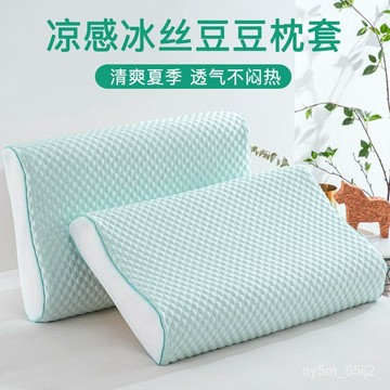 冰絲乳膠枕套 60x40成人枕頭套 35x55學生枕頭套 兒童記憶枕頭套30x50cm  夏季枕套 冰絲枕頭套 D3LA