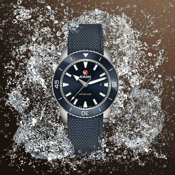 RADO 雷達表 Captain Cook庫克船長200米機械錶 鈦金屬織帶款45㎜ R01 (R32501206)