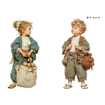 【2 月新品】08-116-0034 人物貼紙 居士服復古風