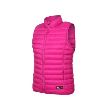 firestar 女立領鋪棉背心-禦寒 休閒 無袖 上衣 紫桃紅