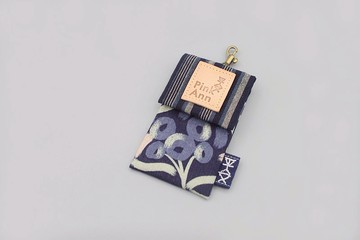 平安經典卡包-甜甜圈花朵(藍),名片包,悠遊卡直接感應