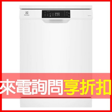 【Electrolux 伊萊克斯】極淨呵護 300 系列獨立式洗碗機 60cm/13人份 (KSE27200SW)