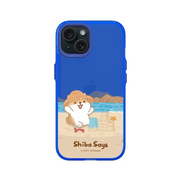 iPhone 15 Clear 激光藍 - 柴語錄 Shiba Says - 一起玩沙吧!