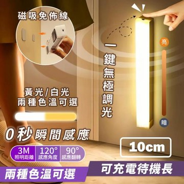 【Reddot 紅點生活】LED磁吸無極調光感應燈-10cm 2入組