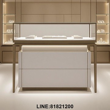 珠寶櫃 展示櫃 首飾櫃 免運 熱銷 速發 附發票 高端訂製不銹鋼珠寶展示櫃玻璃奢侈品博物館黃金玉器展示櫃帶底櫃