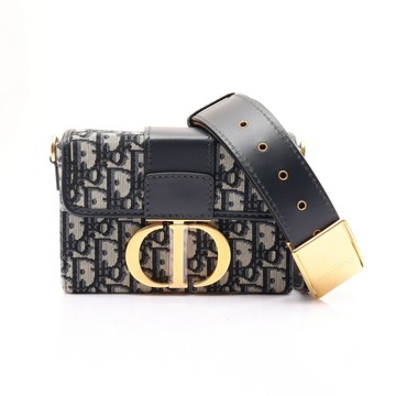 Dior 迪奧 藍色 緹花帆布 30 Montaigne 肩背包 【二手名牌BRAND OFF】