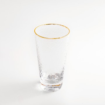 WAGA 金邊錘紋 400ml  玻璃杯│單品
