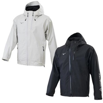 Mizuno 美津濃 連帽外套 男裝 GTX防水 內刷毛 拉鍊口袋 銀灰/黑 B2TECW9903/B2TECW9909