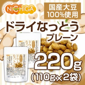 ドライなっとう ＜プレーン＞ 110ｇ×2袋  国産大豆100％使用 DRY NATTO 生きている納豆菌17億個 ナットウキ