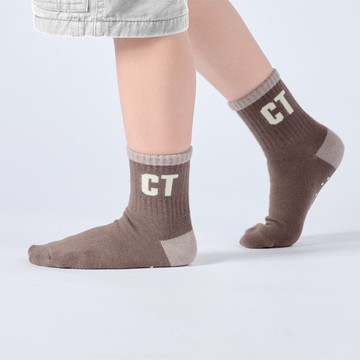 1896 中筒童襪 -   咖啡(4y-9y)