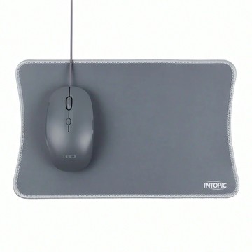 INTOPIC 廣鼎 飛碟光學有線滑鼠鼠墊組 103g輕量化設計 3段切換 最大2000DPI USB介面 隨插即用 支援Win&MAC  MSP-111  灰色