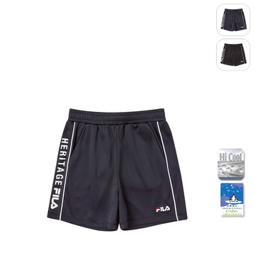 【FILA】KIDS 女童款 吸濕排汗 短褲-丈青 5SHY-4420-NV