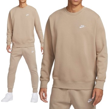 Nike Nike AS M NSW Club CRW BB 男款 奶茶色 運動 休閒 長袖 上衣 BV2663-247