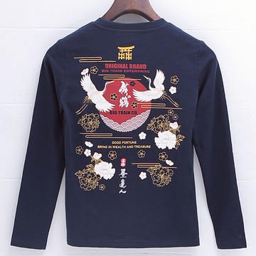 BIG TRAIN海波紅鶴舞竹節棉女T Z25185-56&80