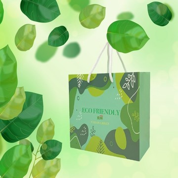【克林CLEAN】綠色意象 環保永續提袋(中) 禮品袋 手提袋 愛地球 禮物包裝袋 手提紙袋 送禮 精美 採用進口質感紙