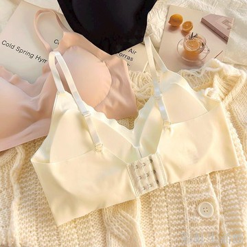 無痕內衣女夏季薄款大胸顯小無鋼圈聚攏背心防下垂舒適透氣文胸罩
