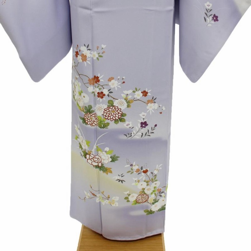 訪問着フルセット 紫灰色