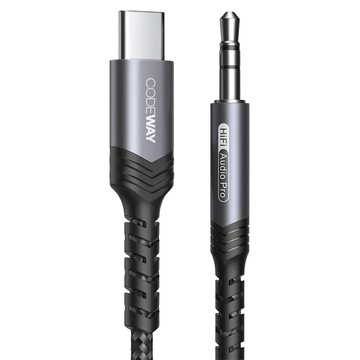 CODEWAY Type-C to AUX 高保真音質 音源線 3m  黑色  單一商品  1條