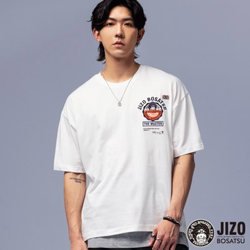 【新品年貨㊣獨家價】潮流地造人孔蓋文字剪接短TEE(白) - BLUE WAY 地藏小王