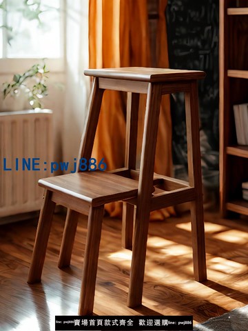【物美價廉】實木梯凳椅子凳子多功能兩用家用折疊梯椅穩步登高樓梯凳室內爬梯