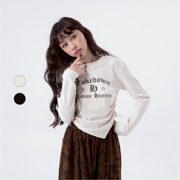 50% Fifty Percent｜不規則抽繩印花T｜02582711007