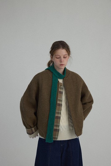 挪威森林 復古羊毛棒球服夾克外套