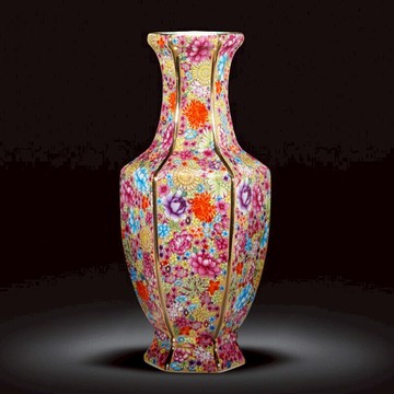 景德鎮陶瓷器花瓶擺件琺瑯彩歐式瓷瓶子創意家居客廳電視柜裝飾品