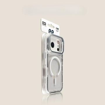 漸變閃粉三合一 磁吸氣囊殼 隱形合金支架 適用 iPhone 17 16 15 14 13 12 Pro max 手機殼