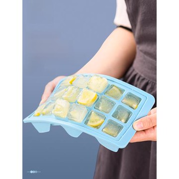樂扣樂扣冰格冰塊模具硅膠制冰盒冷凍格嬰兒輔食冰箱家用磨具帶蓋