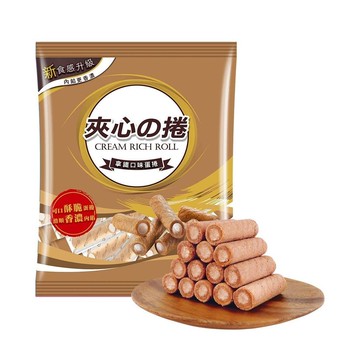 【旺旺】夾心酥捲-拿鐵口味蛋捲185g