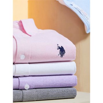 uspoloassn美國馬球協會 春秋男士純棉商務休閑長袖襯衫 正裝襯衣