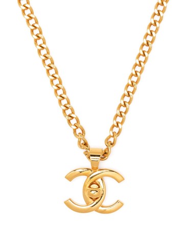 CHANEL Pre-Owned - 1996 CC turn-lock necklace - women - Gold Plated - One Size