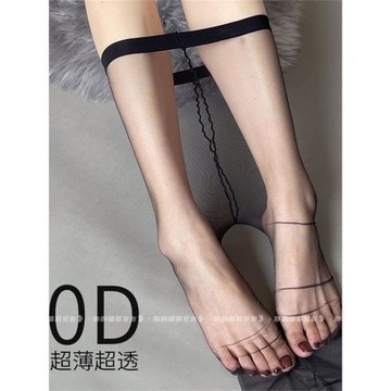 喵：黑色0D超薄絲襪女薄款腳尖全透明隱形無痕高透性感黑絲連褲襪