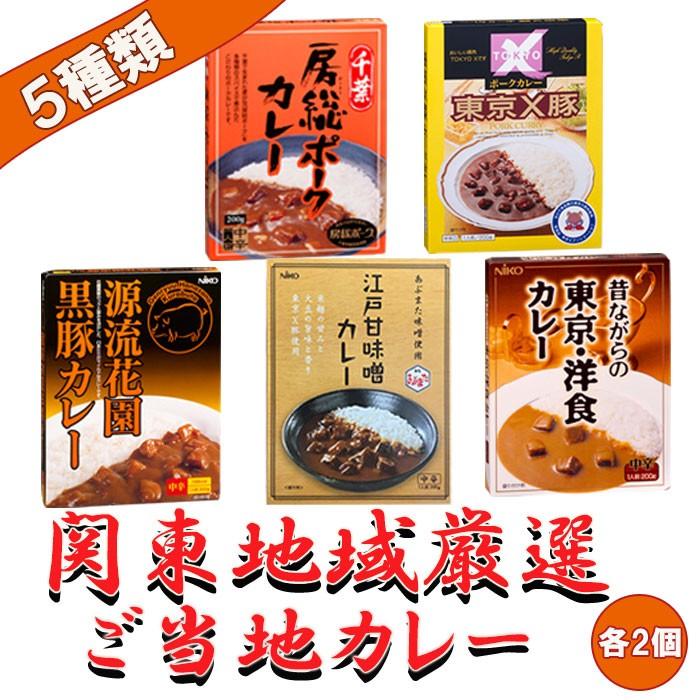 関東地域厳選 ご当地カレー 5種類10食詰め合わせセット レトルトカレー レトルト食品