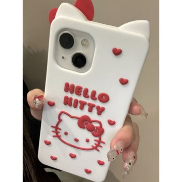 Kitty手機殼🎀 立體蝴蝶結KT蘋果16手機殼iPhone1514131211軟殼 軟膠手機殼 全包式手機殼 手機套