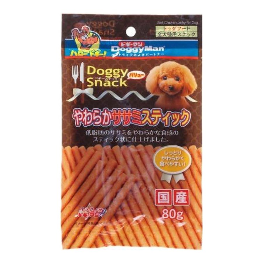 ドギーマン ドギースナック バリュー やわらかササミスティック 80g