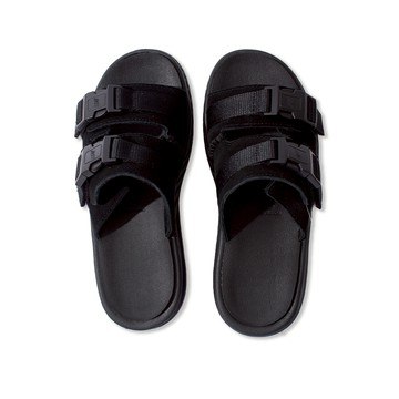 【NEW BALANCE】女鞋 黑色 休閒 厚底 穿搭 運動 雙扣 麂皮 拖鞋 SWAUTLA1