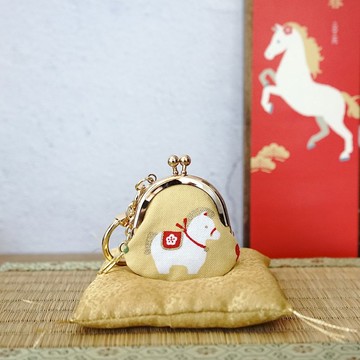 【2026 馬年限定】馬蹄生金迷你口金包/開運祝福小物/可掛鑰匙