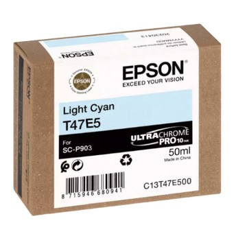 滿額現折180★【出清】EPSON T47E500 原廠淡藍色墨水匣 淡藍 適用 SC-P903