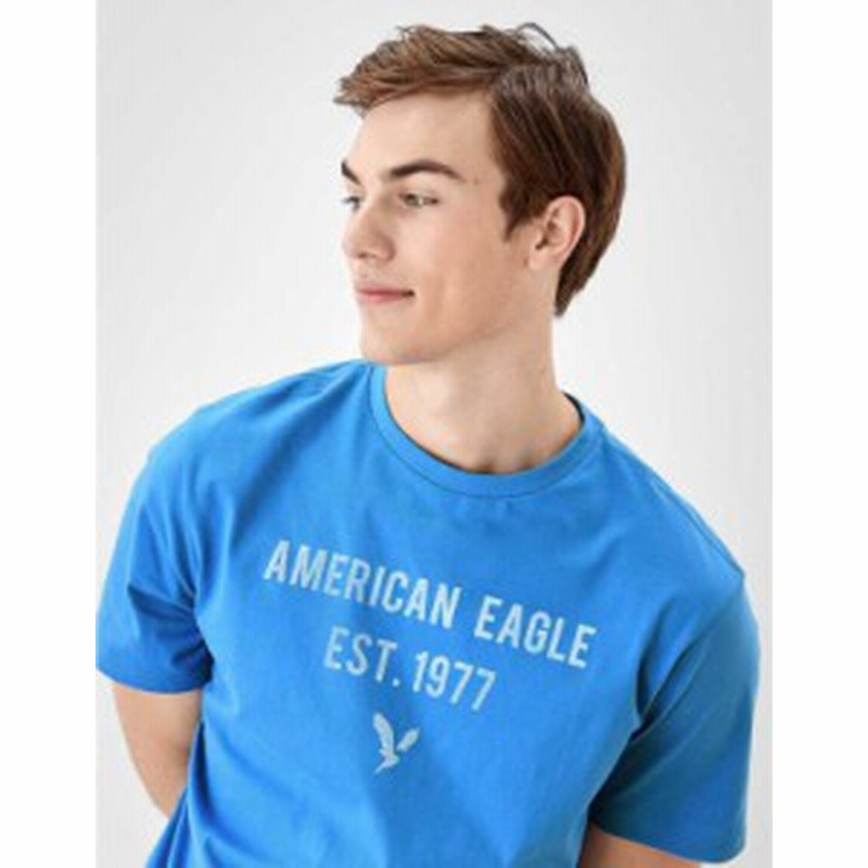 高級感 アメリカンイーグル メンズ Tシャツ トップス Ae Super Soft Long Sleeve Graphic T Shirt Blue 国際的なアウトレットでの割引 Infoscapemedia Com